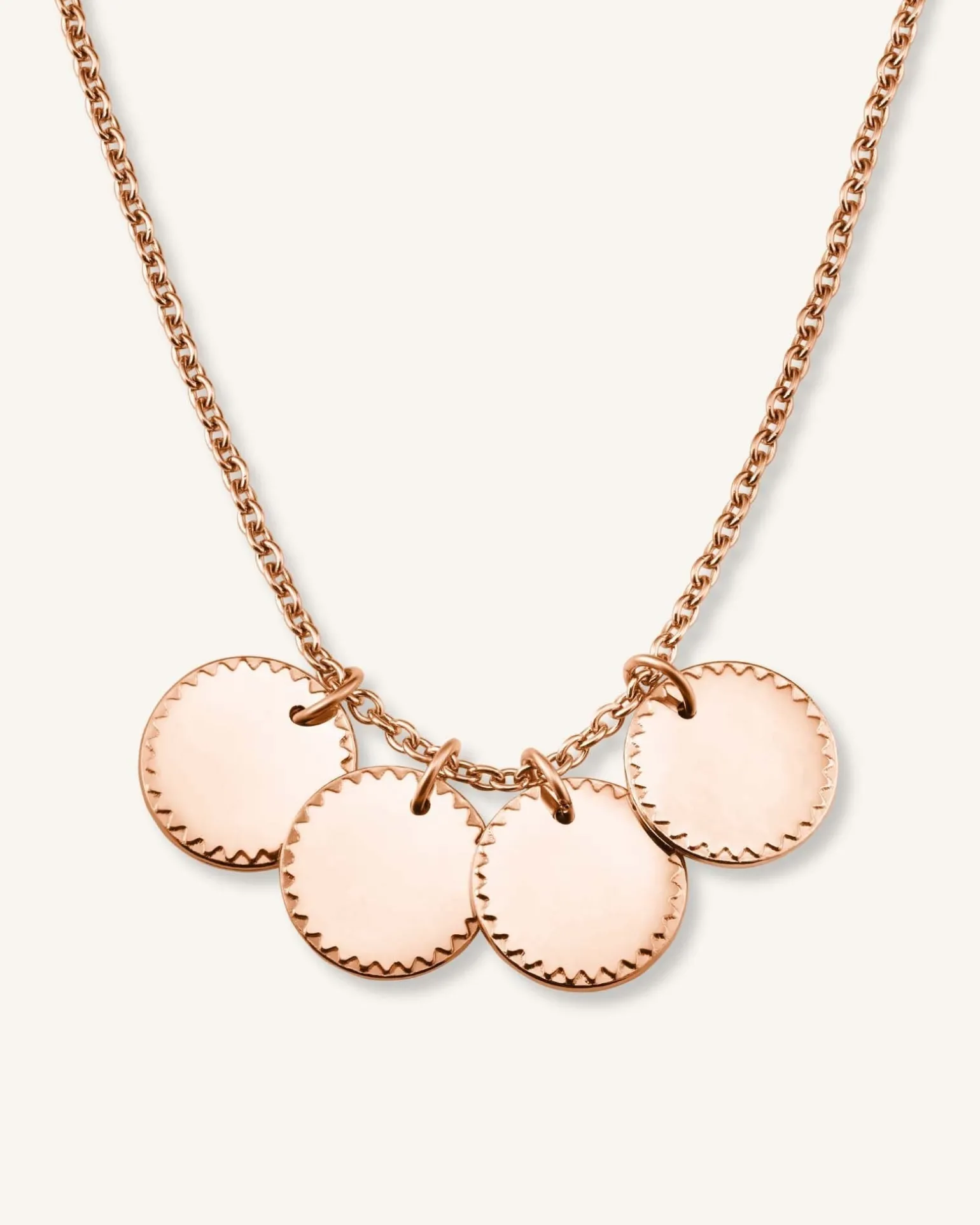 4 Coin Charm Necklace