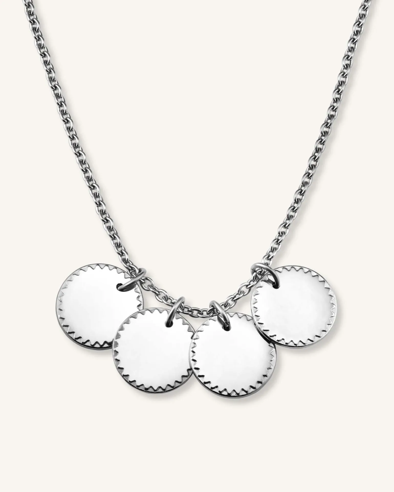4 Coin Charm Necklace