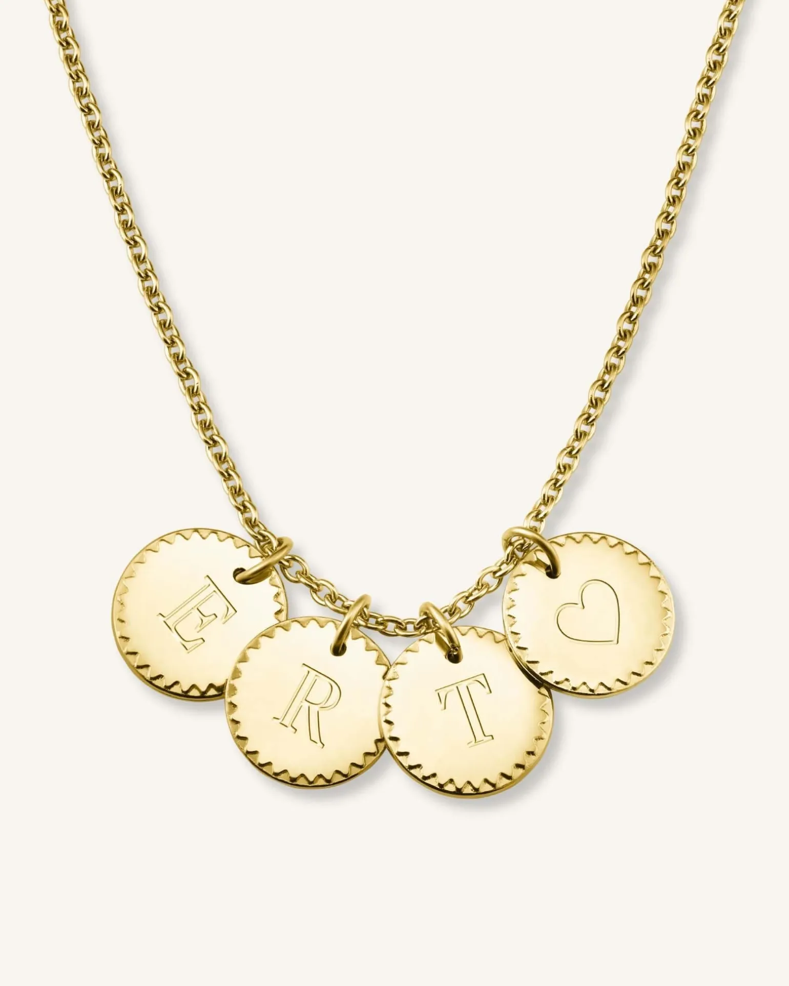 4 Coin Charm Necklace