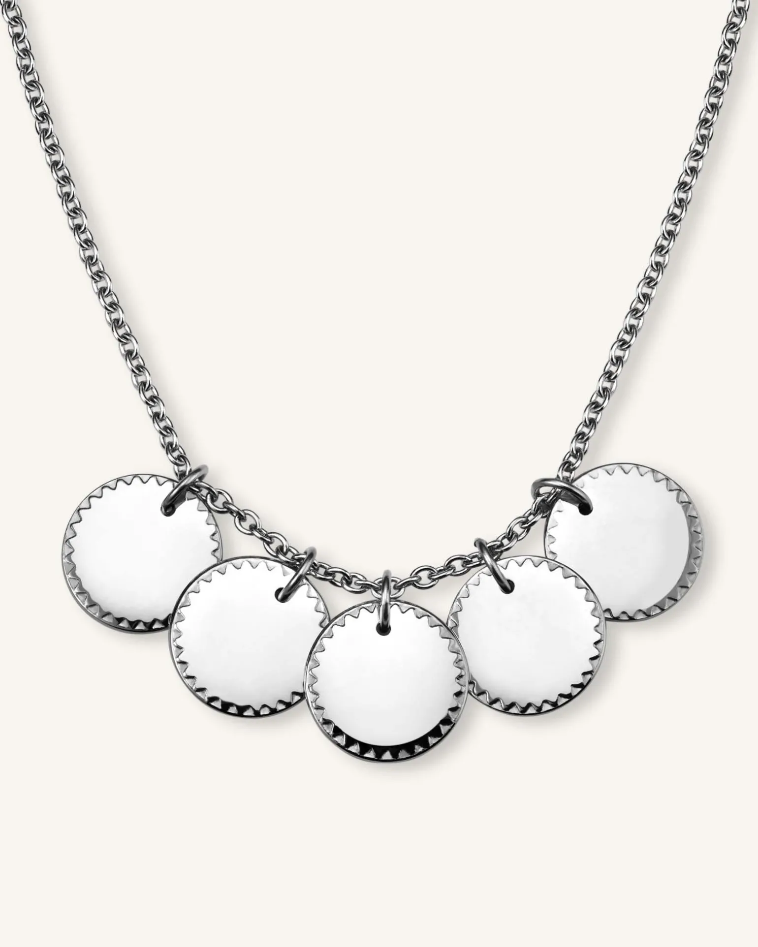 5 Coin Charm Necklace