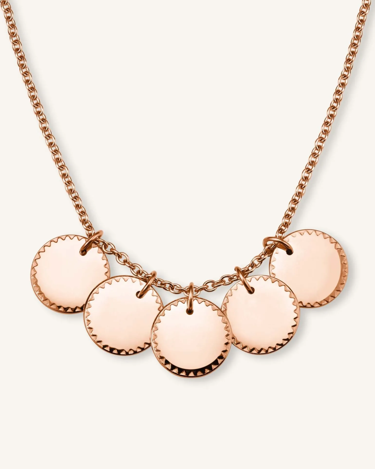 5 Coin Charm Necklace