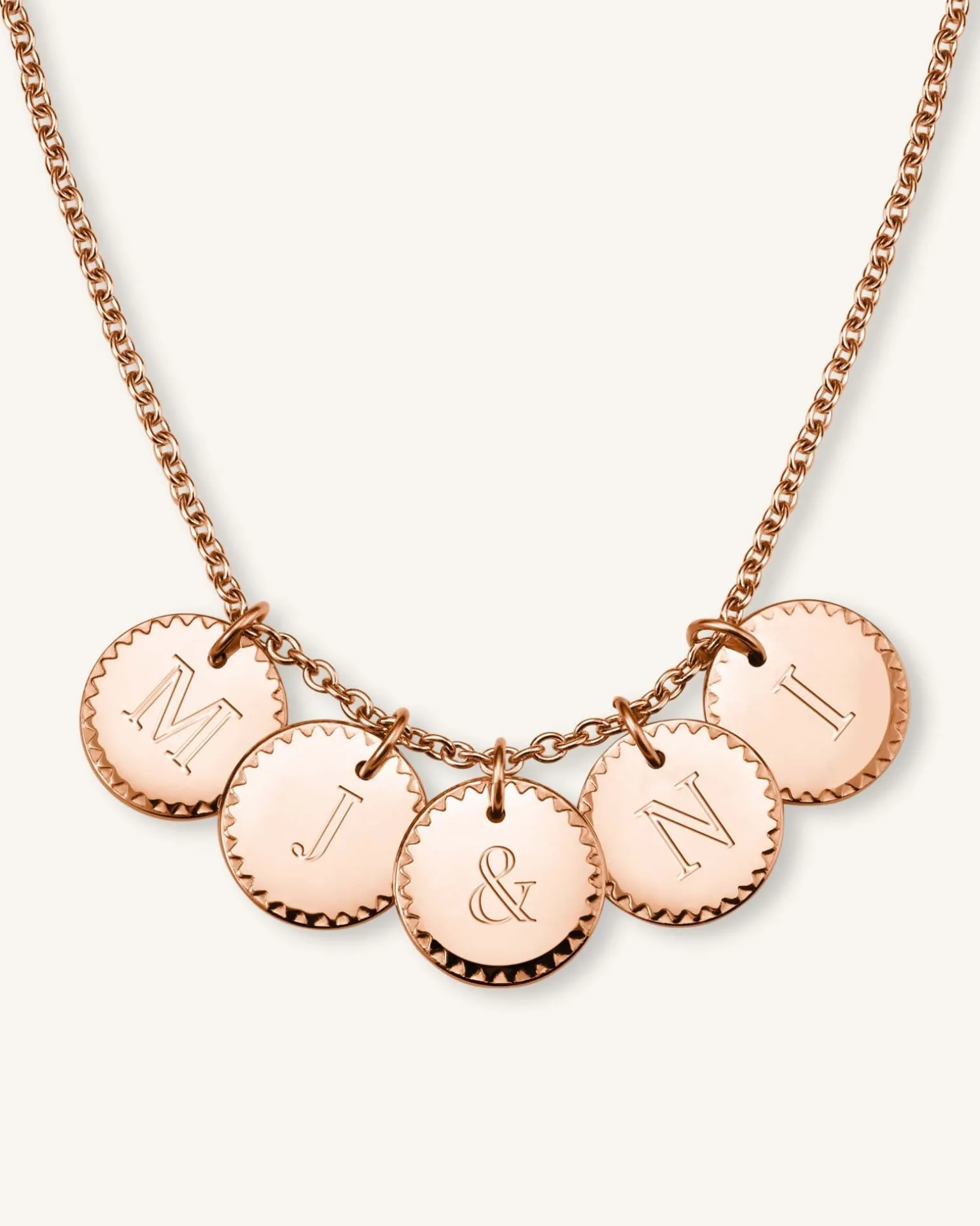 5 Coin Charm Necklace