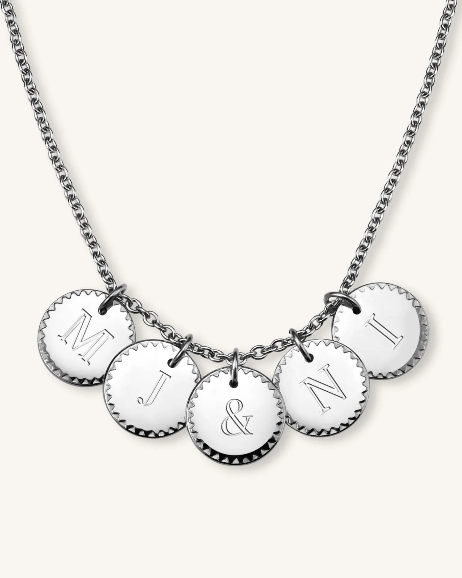 5 Coin Charm Necklace