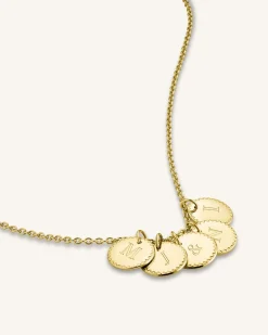 5 Coin Charm Necklace