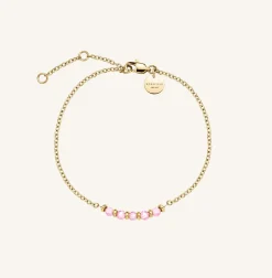 5 Stone Bracelet Pink