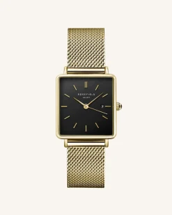 Boxy Black Gold Mesh