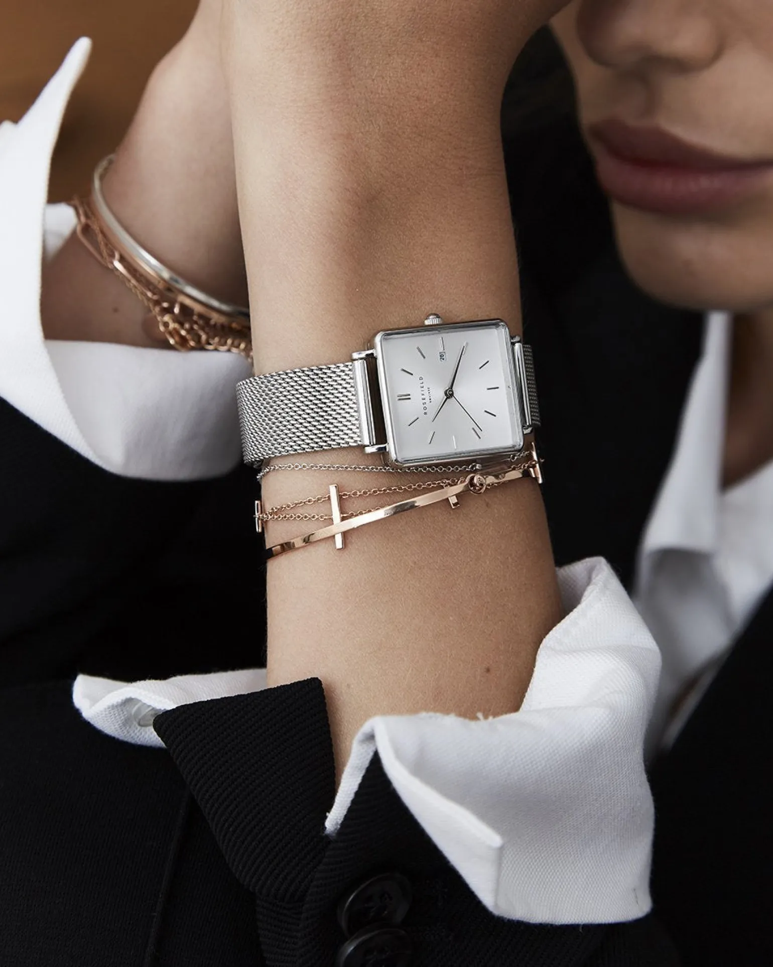 Boxy Silver Mesh