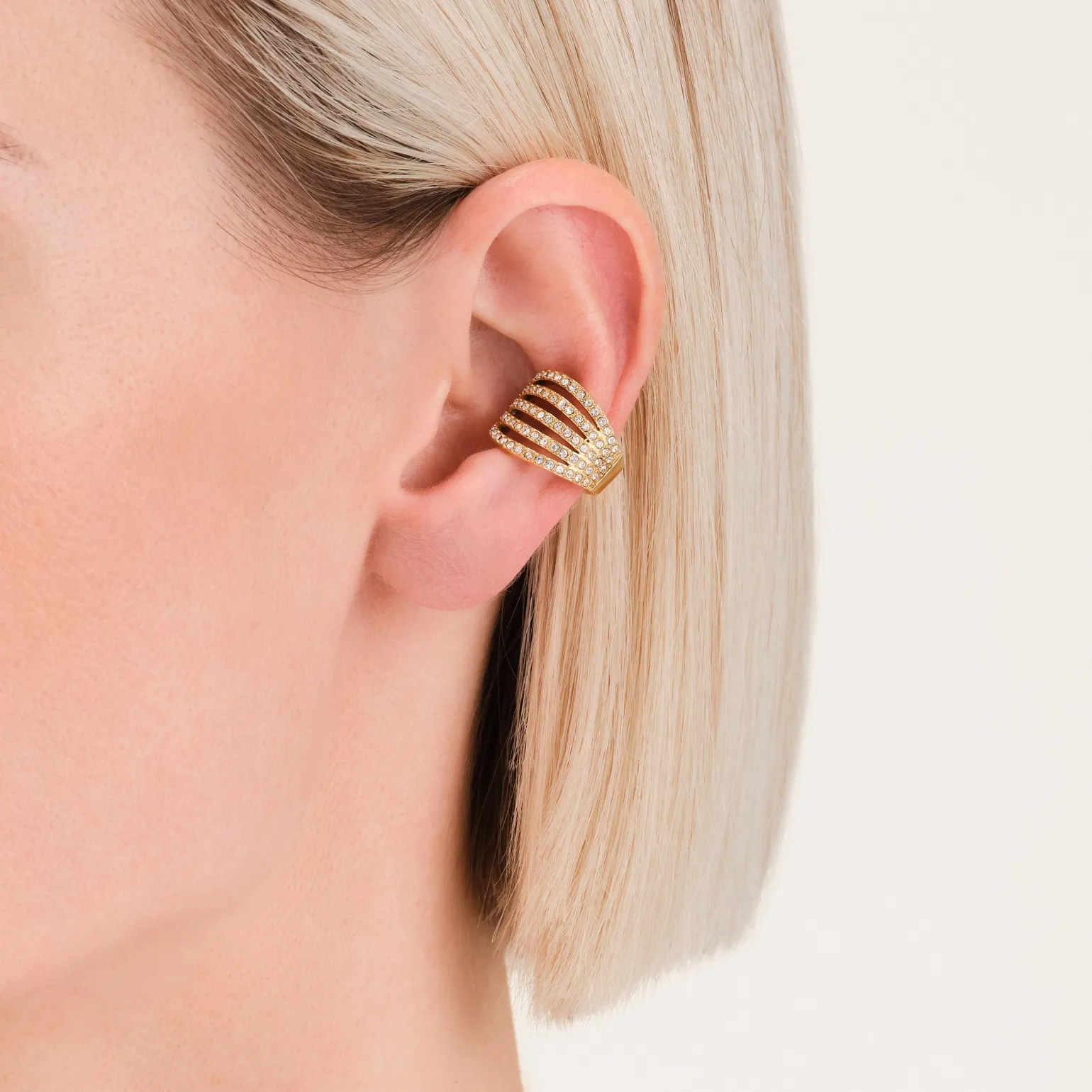 Caged Crystal Earcuff