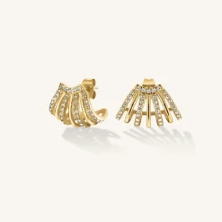 Caged Crystal Earrings