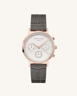 Croco Grey Rose Gold Strap