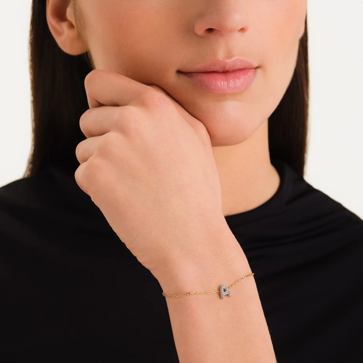 Crystal Letter A Bracelet