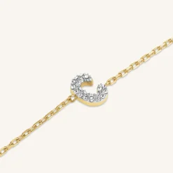 Crystal Letter C Bracelet