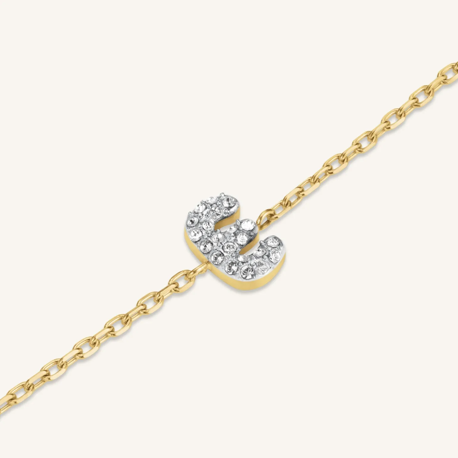 Crystal Letter E Bracelet