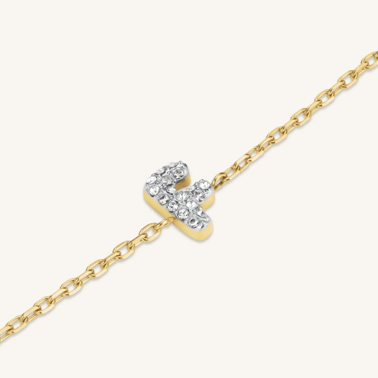 Crystal Letter F Bracelet