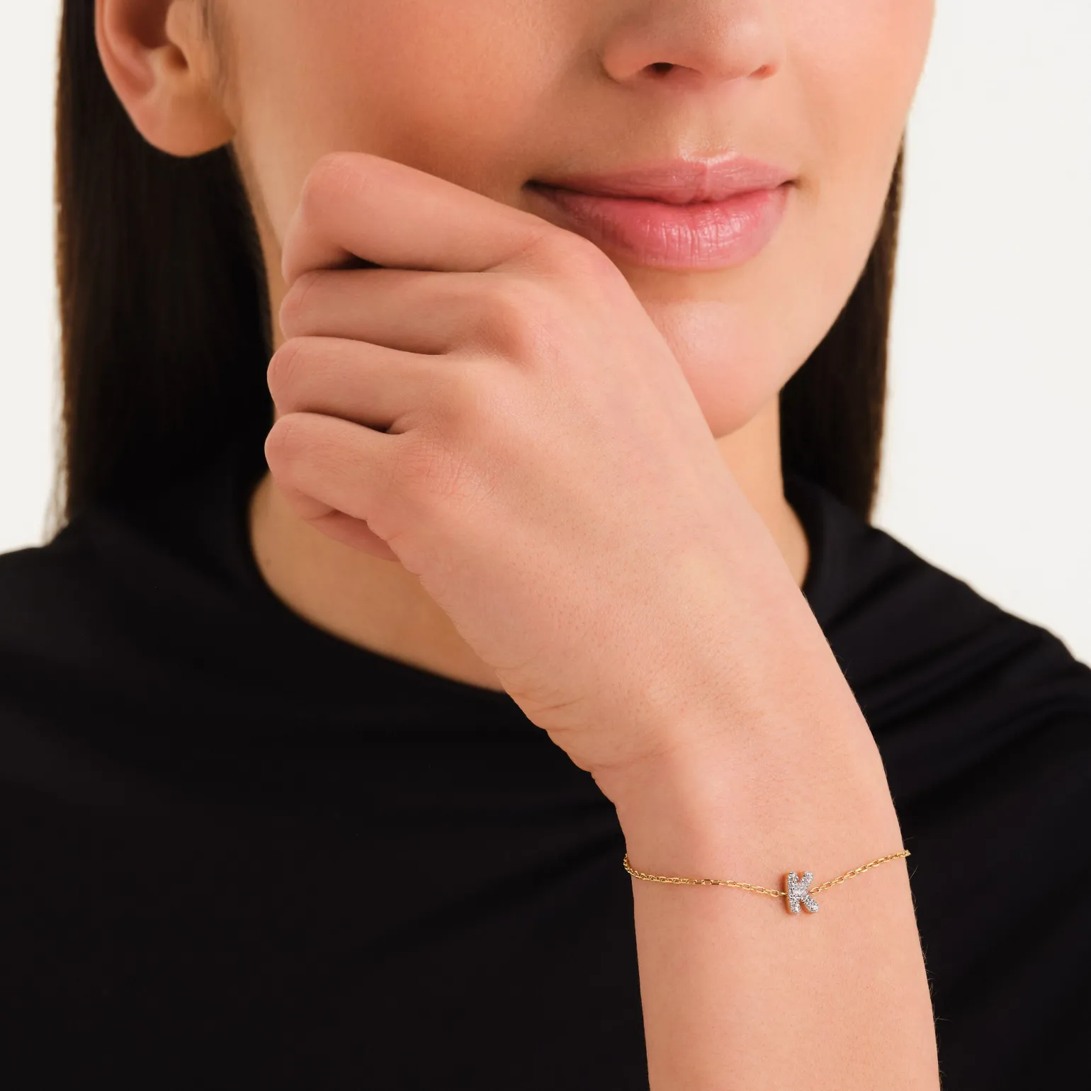 Crystal Letter K Bracelet
