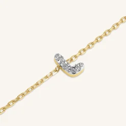 Crystal Letter L Bracelet