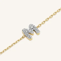 Crystal Letter M Bracelet