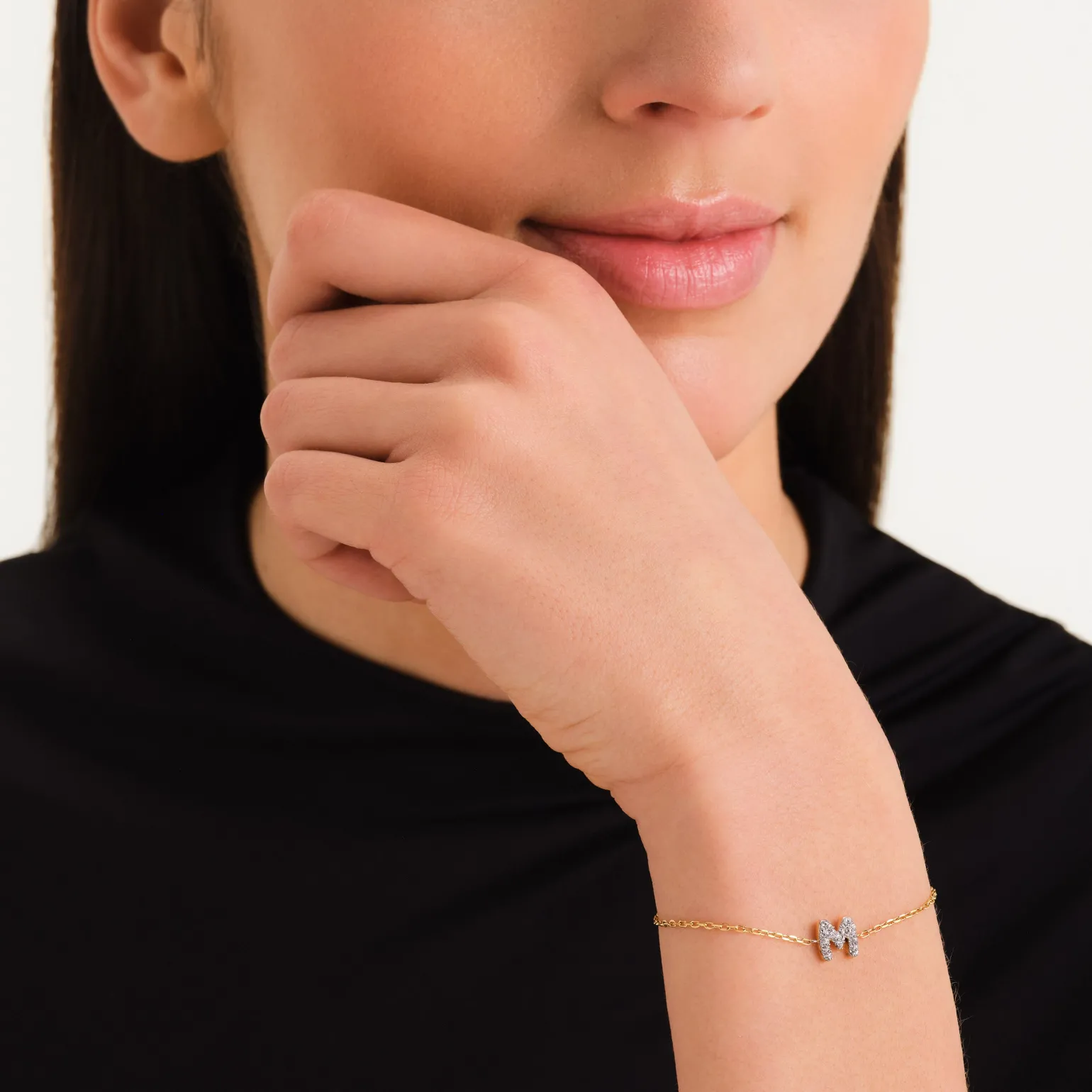Crystal Letter M Bracelet