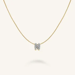Crystal Letter N Necklace