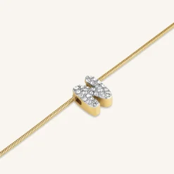 Crystal Letter N Necklace
