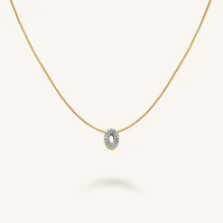 Crystal Letter O Necklace