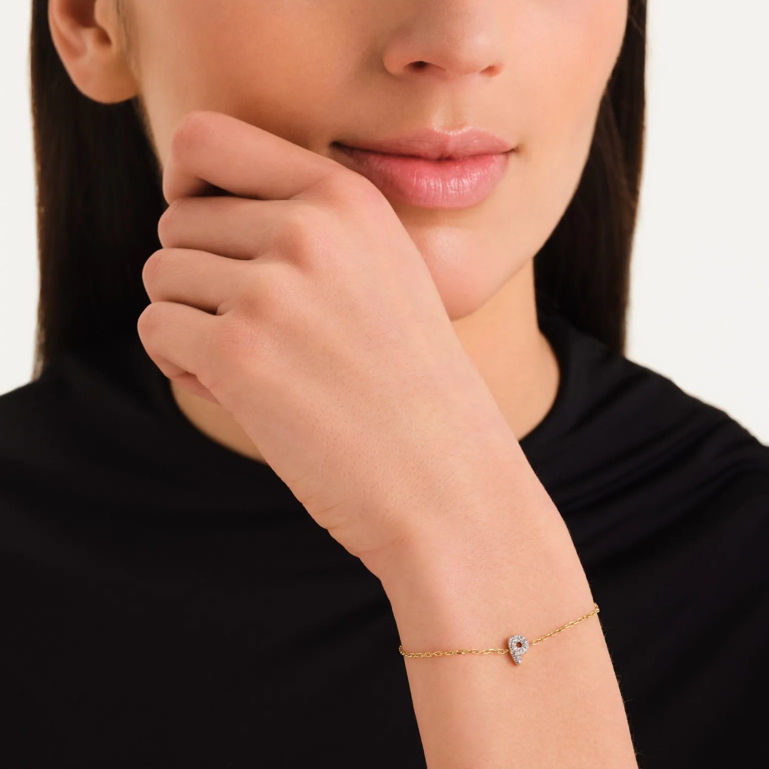 Crystal Letter P Bracelet