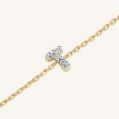 Crystal Letter T Bracelet