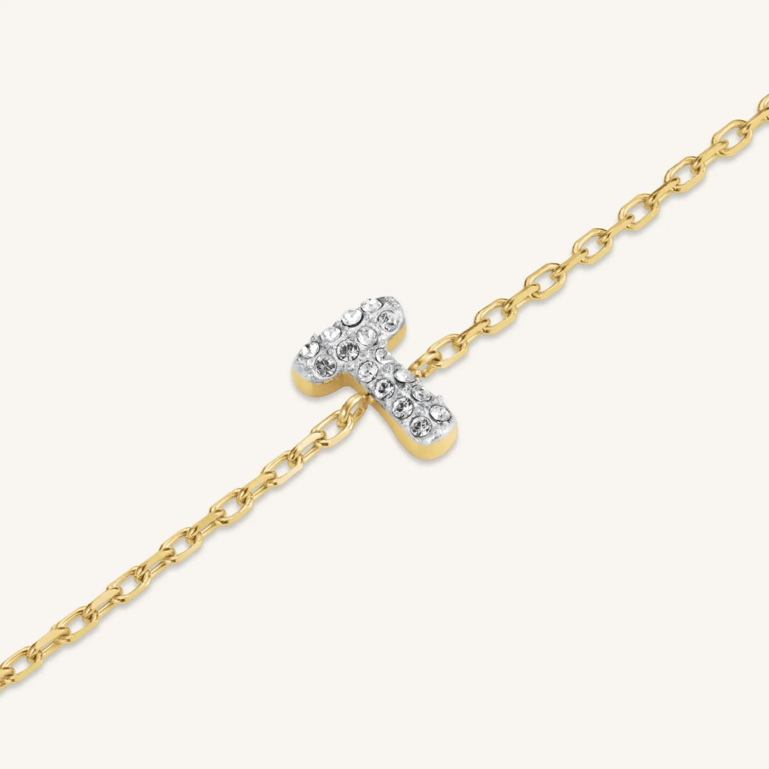 Crystal Letter T Bracelet