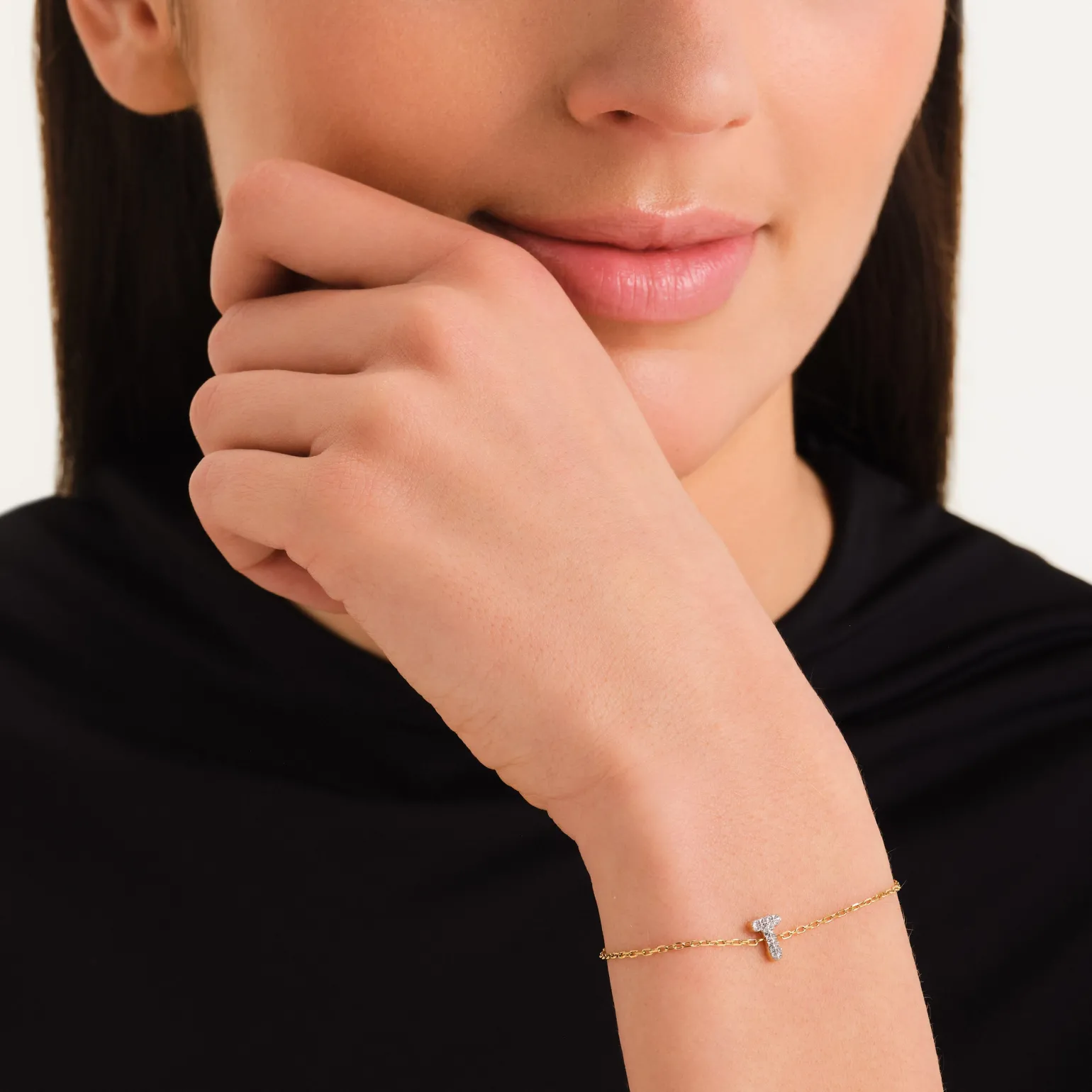 Crystal Letter T Bracelet