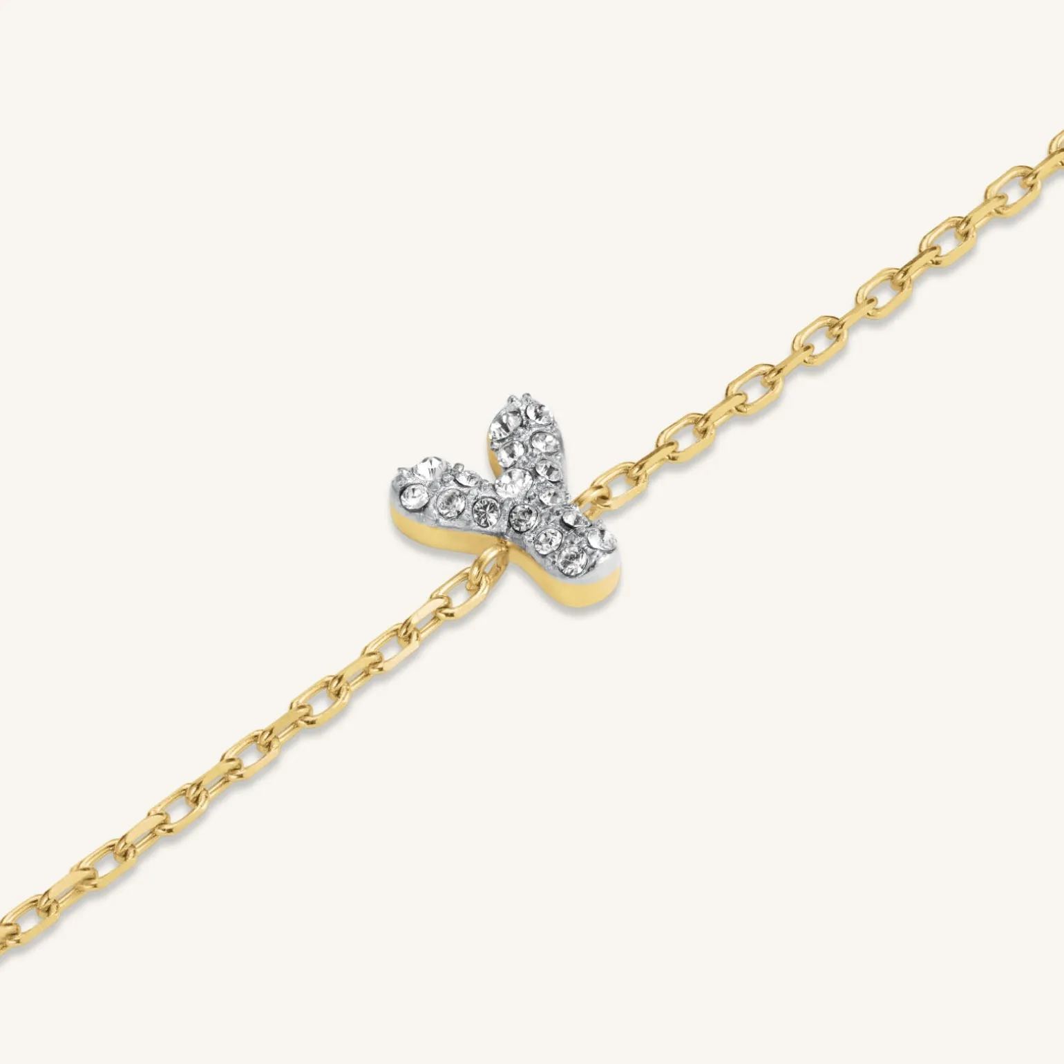 Crystal Letter Y Bracelet