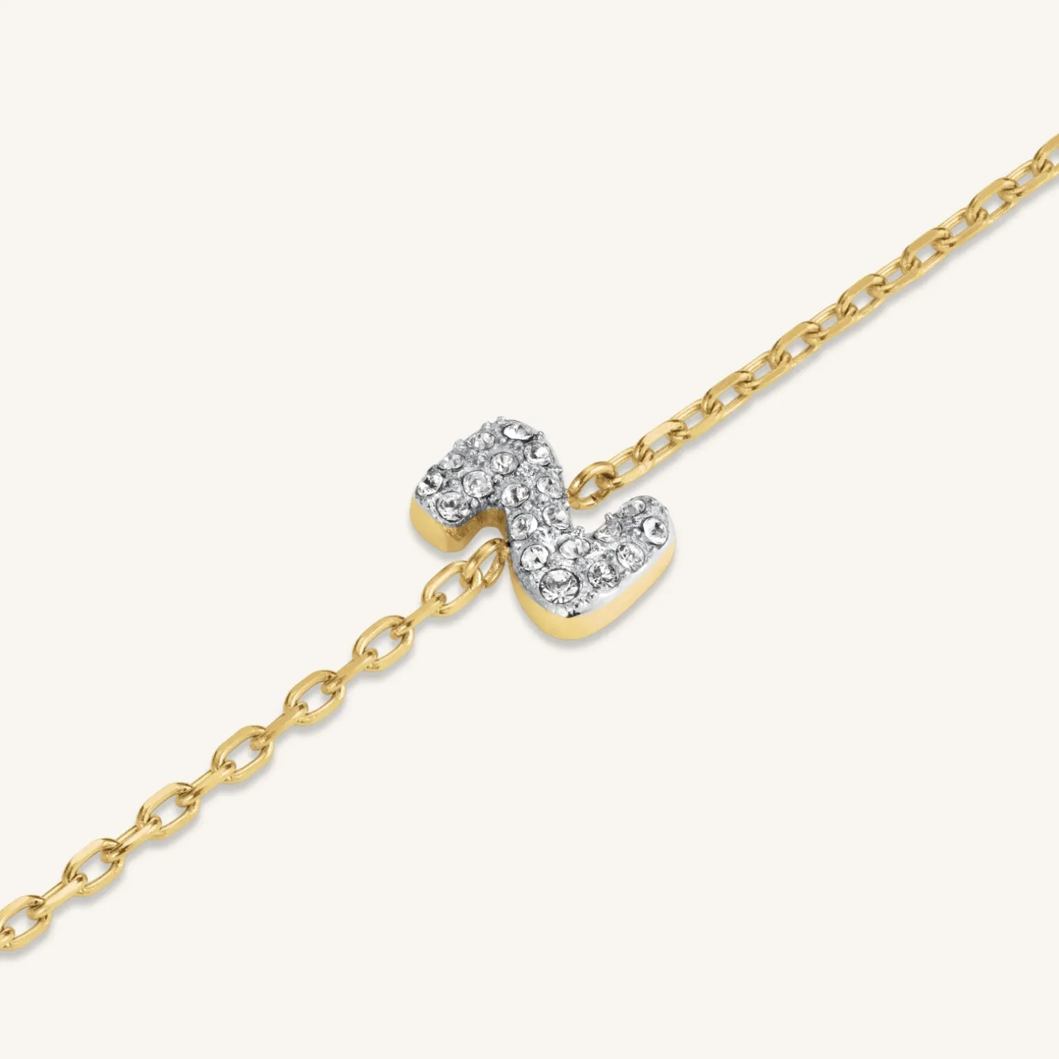 Crystal Letter Z Bracelet