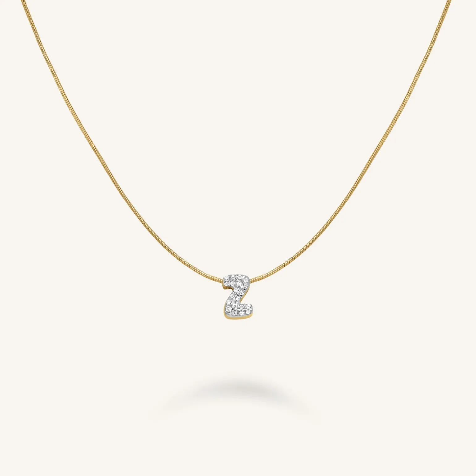 Crystal Letter Z Necklace