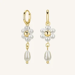 Daisy Pearl Hoops