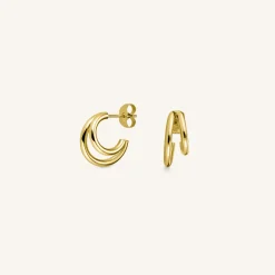 Double Hoop Gold