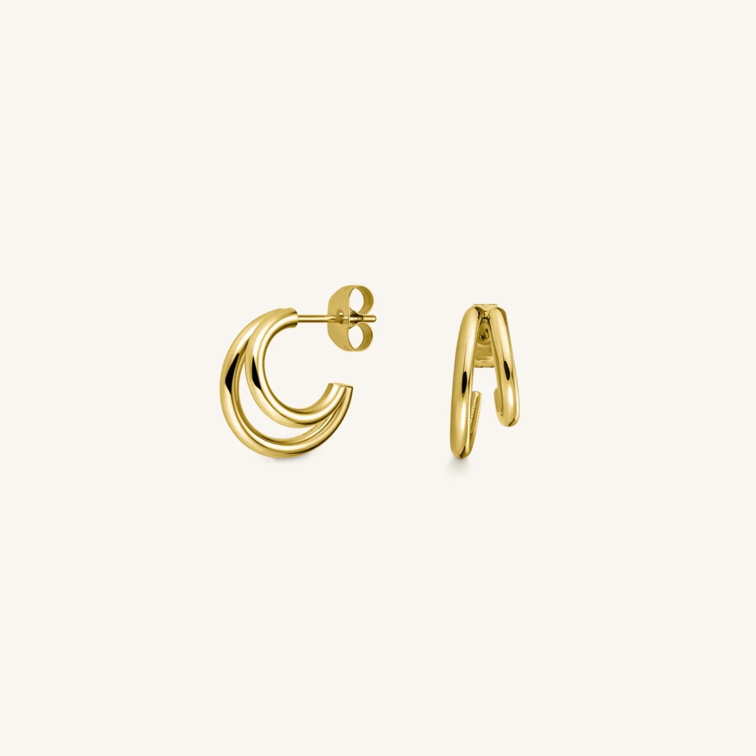 Double Hoop Gold