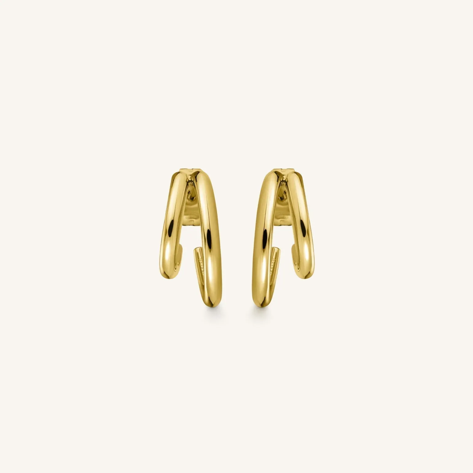 Double Hoop Gold