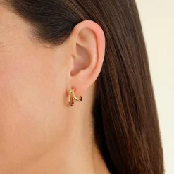 Double Hoop Gold