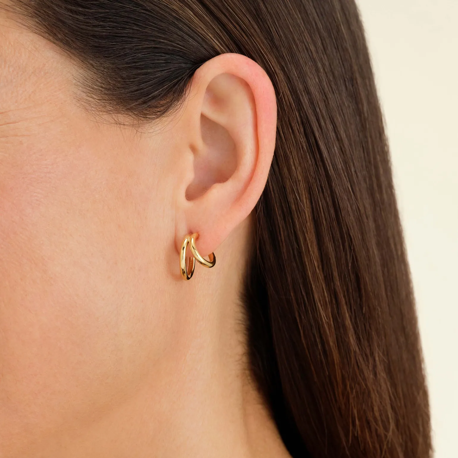 Double Hoop Gold
