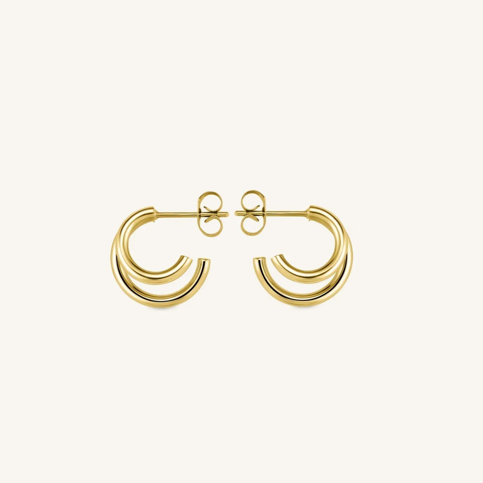 Double Hoop Gold