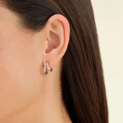 Double Hoop Silver
