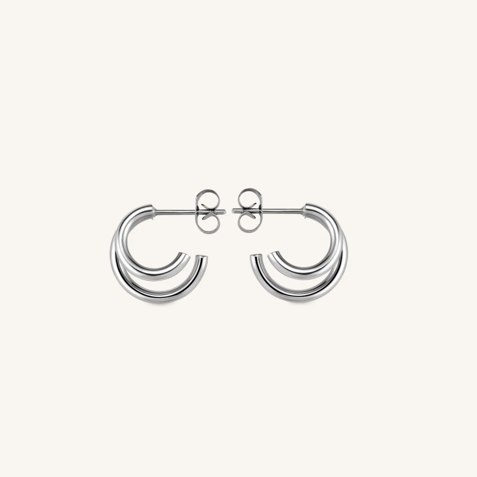 Double Hoop Silver