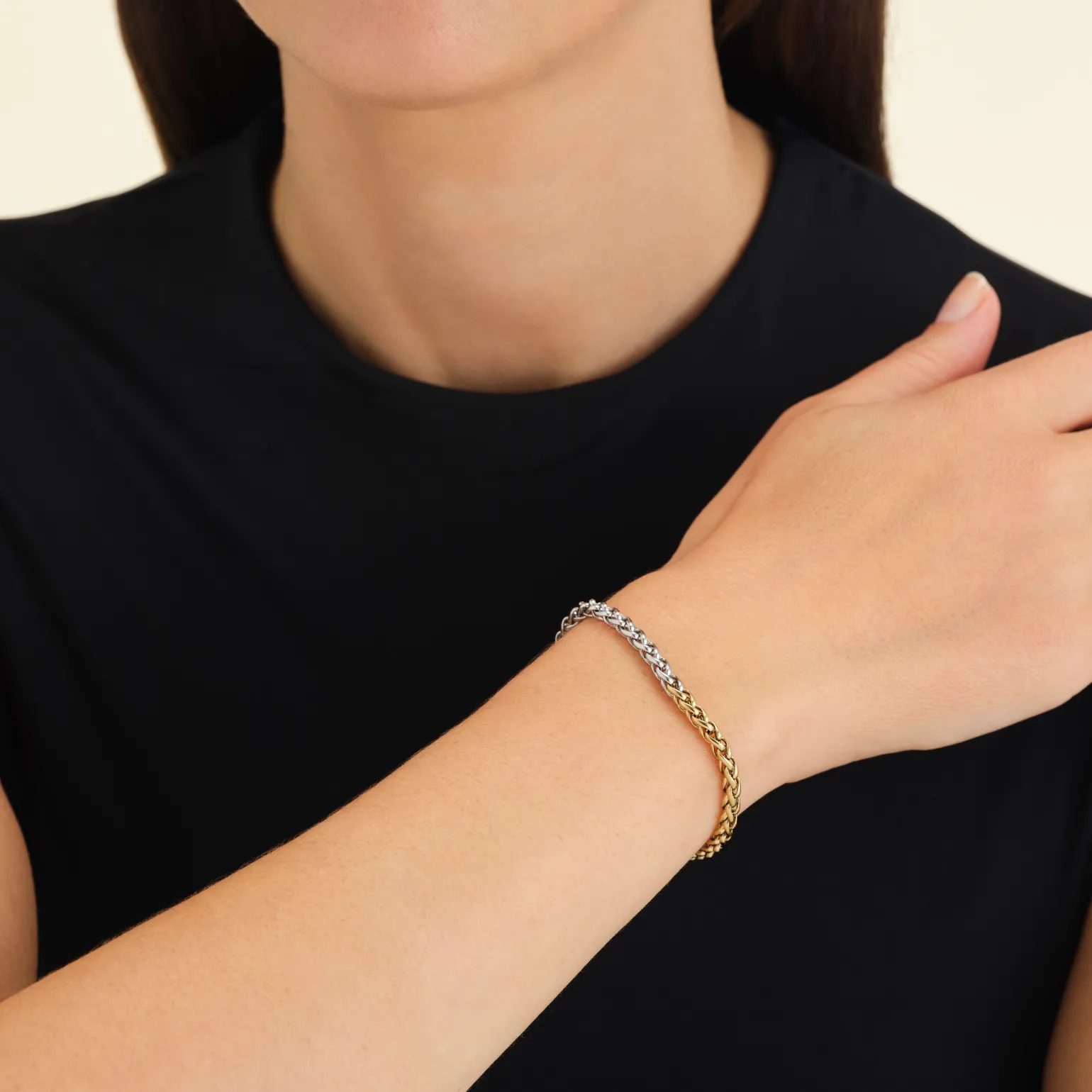 Duotone Herringbone Bracelet