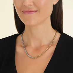 Duotone Herringbone Necklace
