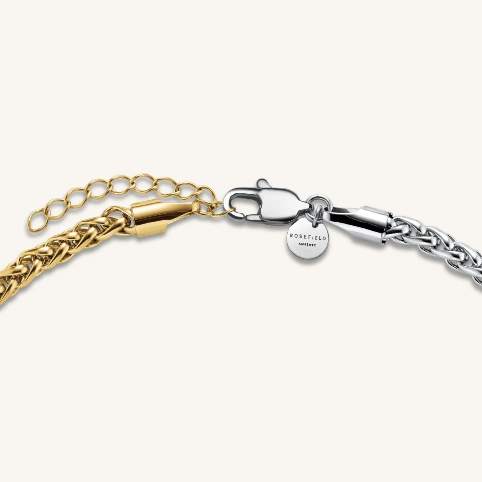 Duotone Herringbone Necklace