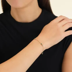 Emerald Dotted Bracelet