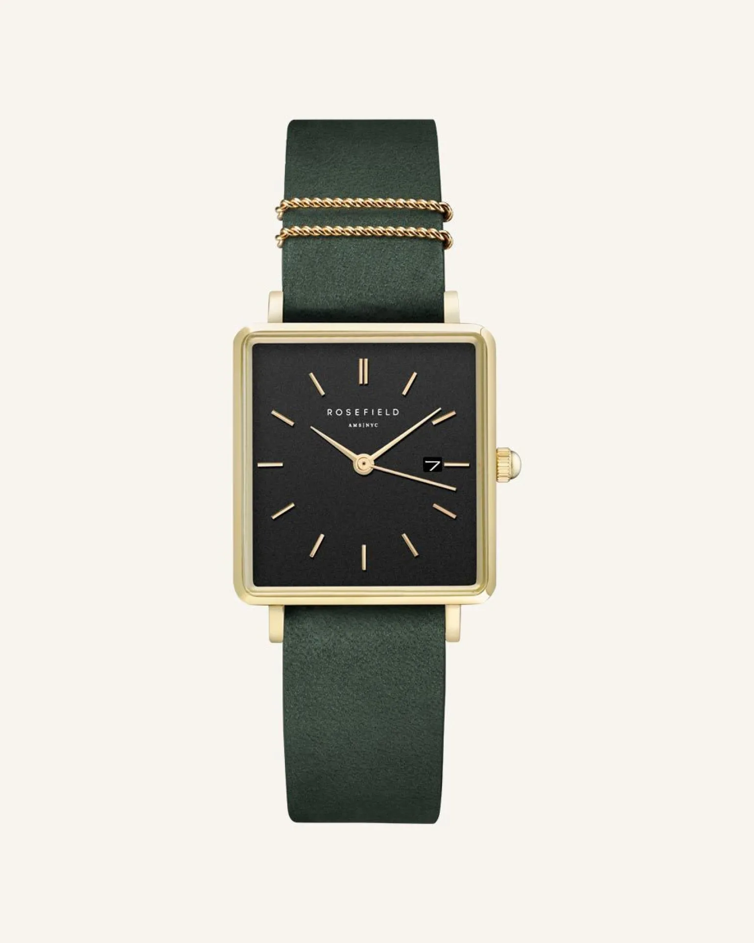 Forest Green Gold Strap