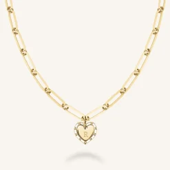 Heart Baguette Necklace