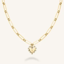 Heart Baguette Necklace