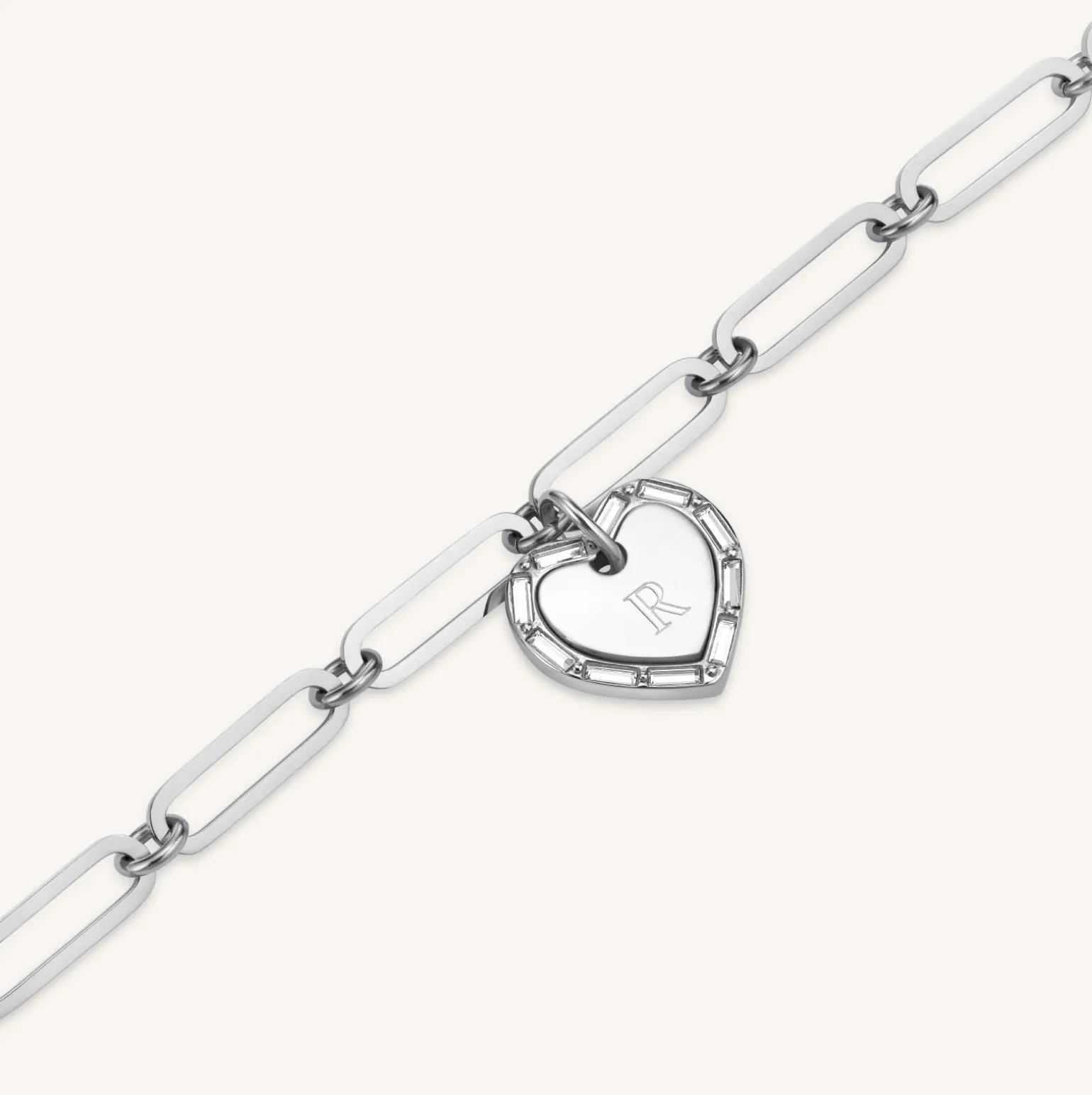 Heart Baguette Necklace