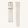 Light Grey Nubuck Gold Strap